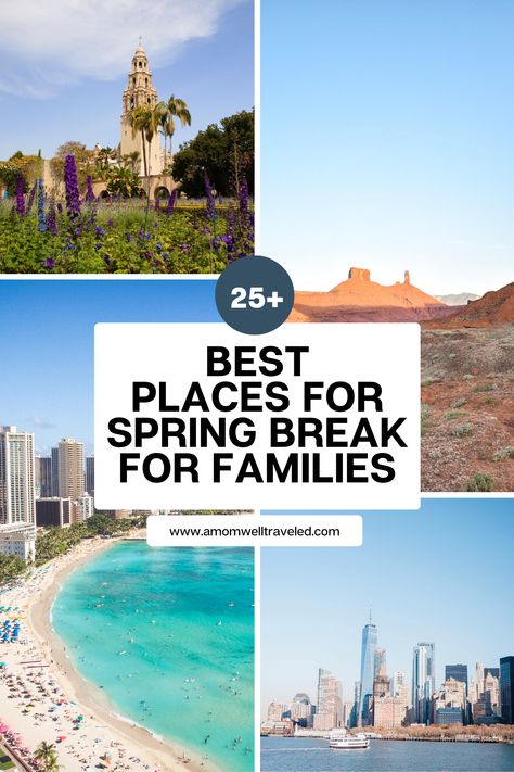 Spring Break Ideas for families Spring Break Vacations With Kids, Spring Break Destinations Families, Spring Travel Destinations, Family Spring Break, Break Ideas, All Inclusive Trips, Family Travel Hacks, Spring Break Vacations, Spring Break Destinations