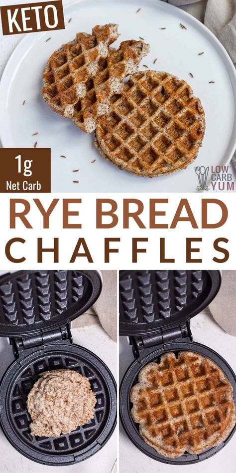 Bread Chaffles, Healthy Waffle, Chaffles Recipe, Keto Waffles, Chaffle Recipes, Rye Bread Recipes, Keto Chaffles, Mini Waffle Maker, Keto Chaffle