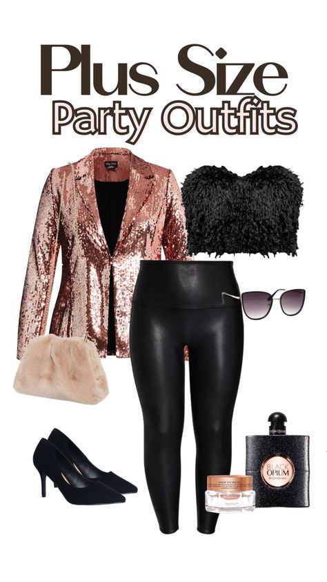 Woman Going Out Outfit Night Out, Birthday Party Outfits Plus Size, Plus Size Vegas Outfits Fall, 40th Outfits For Women Party, New Years Dress Ideas, Vegas Winter Outfit Ideas Plus Size, Vegas Plus Size Outfits, Casino Outfit Plus Size, Nye Outfit Ideas Plus Size