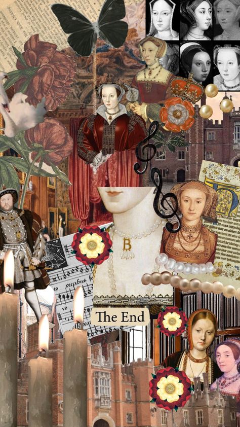 Six Tudor wives Tudor Background, Tudor History Aesthetic, The Tudors Painting, The Tudors Wallpaper, Tudors Wallpaper, Tudor England Aesthetic, Tudor Aesthetic Wallpaper, Tudor Wallpaper, Tudor Era Aesthetic