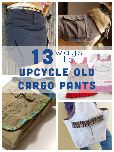 Upcycle Your Cargo Pants: Here are 13 projects! Upcycle Pants, Clothing Redo, Jeans Upcycle, Diy Clothes Tutorial, Recycle Fabric, Green Crafts, Denim Upcycle, Recycle Projects, Diy Pants