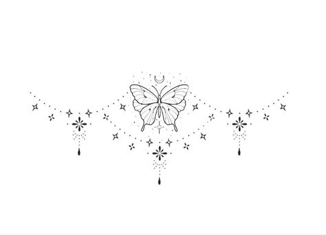 Butterfly Sternum Tattoo, Sternum Tattoo Design, Small Chest Tattoos, Desain Buklet, Cute Tiny Tattoos, Pretty Tattoos For Women, Sternum Tattoo, Girly Tattoos, Tattoos For Daughters