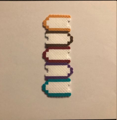 Book Bookmark - Perler bead. 5.5"H. Made by Reuben Perler Bead Book, Perler Bead Designs, Book Bookmark, Hamma Beads Ideas, Easy Perler Bead Patterns, Easy Perler Beads Ideas, Beads Pattern, Hamma Beads, Fuse Bead Patterns