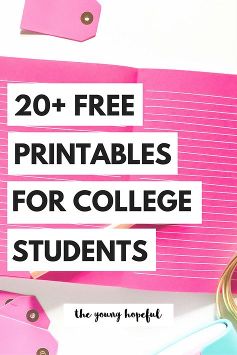 We've gathered some of the best printables for college students right here! We're giving you the 20 best free college printables! School Organization College, College Printables, Organization College, College Things, College Success, College Survival, College Organization, College Advice, Free College