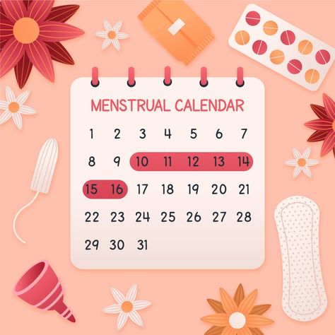 Menstrual calendar concept with flowers | Free Vector #Freepik #freevector #calendar Menstrual Cycle Illustration, Period Illustration Art, Menstruation Art, Calendar Concept, Menstrual Calendar, Period Calendar, Period Days, Devotional Topics, Healthy Period