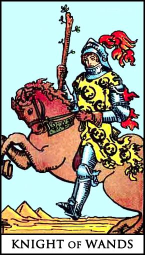 Knight of Wands Tarot Card Meanings Knight Of Wands, Rider Waite Tarot Decks, Wands Tarot, 78 Tarot Cards, Tarot Guide, Rider Waite Tarot, Tarot Meanings, Daily Tarot, Tarot Learning