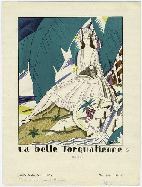 One of hundreds of thousands of free digital items from The New York Public Library. Charles Martin, Free Illustration Images, Art Deco Print, Art Deco Poster, Bon Ton, Estilo Art Deco, Panel Art, Fashion Plates, Beach Art