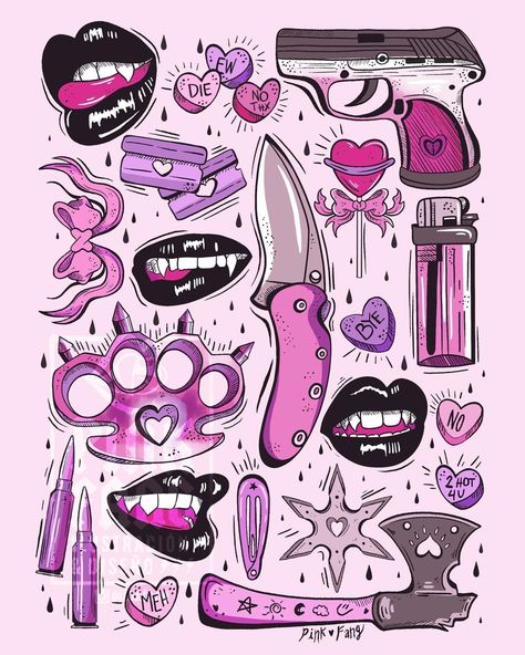 Pastel Goth Art, Petit Tattoo, Vampire Girl, Goth Tattoo, Tattoo Flash Sheet, Tattoo Stencil Outline, Tattoo Art Drawings, Goth Art, Tattoo Flash Art