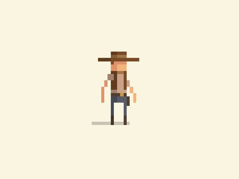 Wild West Zombie, Cowboy Pixel Art, 8bit Animation, 2d Game Character Design, Free Assets, Zombie Game, Piskel Art, Pixel Characters, Pixel Art Tutorial