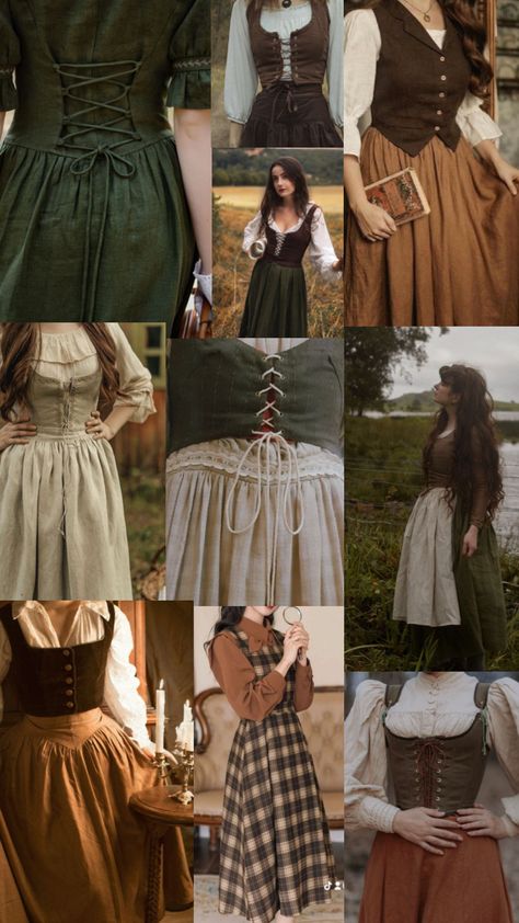 Beautiful Gown Designs, Ren Faire Outfits, Cottagecore Outfits, London Outfit, Future Clothes, Mama Style, Vintage Inspired Outfits, Fashion Design Sketches, Fantasy Clothing