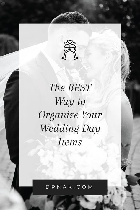 I want to talk about my most-favorite-est thing ever: ORGANIZATION. Particularly how you can organize your wedding day "stuff" and be a total rockstar. Organize Wedding Decorations, Wedding Day Organization, Table Arrangements Wedding, Wedding Flutes, Ring Bearer Pillow, Marriage License, Organization Decor, Unity Candle, Be Organized