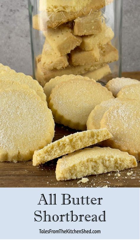 Shortbread Biscuits Recipe, All Butter Shortbread Recipe, Shortbread Recipe Uk, Easiest Biscuits, Snacks Business, Kitchen Shed, Biscuits Sweet, Best Shortbread, Biscuits And Cookies