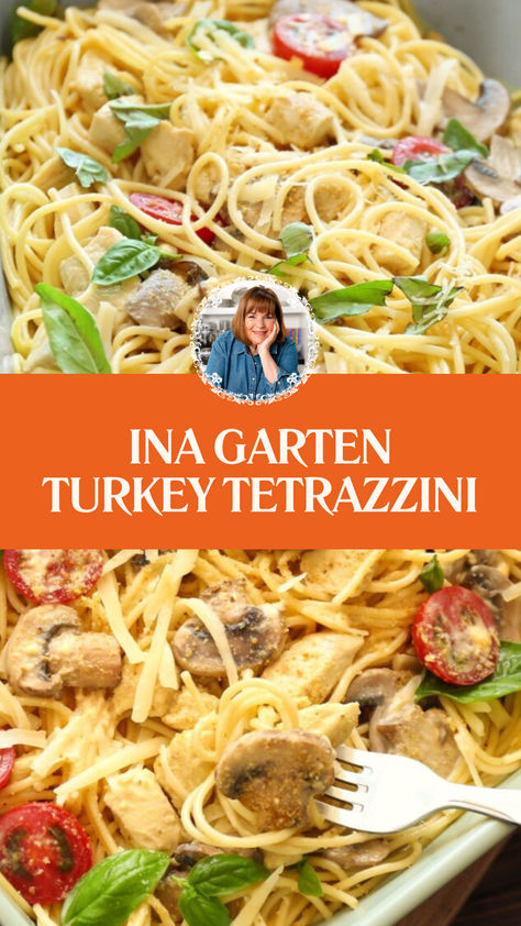 Ina Garten Turkey Tetrazzini Ina Garden Turkey, Turkey Terrizinni, Turkey Tetrazzini Recipe Pioneer Woman, Turkey Ala King Recipe, Healthy Turkey Tetrazzini Recipe, Turkey Tetrazzini Recipe Easy, Turkey Tettrazini, Turkey Tetrazini, Turkey Tetrazzini Recipe