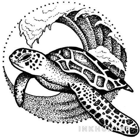 Candle Art Painting, Zentangle Animals Art, Pointalism Art, Traditional Tattoo Stencils, Classe D'art, Turtle Tattoo Designs, Dotted Drawings, Stippling Art, Sea Turtle Art