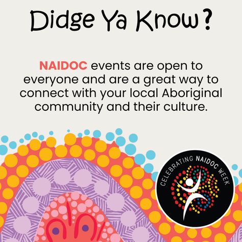 Join us this year and celebrate NAIDOC 2024 with the theme Keep the Fire Burning. Blak, Loud & Proud.  Didge ya know that NAIDOC events are open to everybody and provide an excellent opportunity to connect with your local Aboriginal community and culture.  You can find out about local events in your area on the NAIDOC website. Link in bio. Ipswich Qld, Indigenous History, Aboriginal Education, School Holiday Activities, Family Fun Day, Naidoc Week, Fire Burning, Family Tour, Cultural Celebration