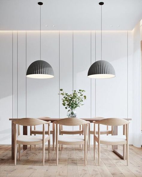 Modern Scandinavian Dining Room, Minimalistic Interior, Scandinavian Dining Room, Scandinavian Dining, Interior Minimalista, Contemporary Dining Room, Scandinavian Interior Design, Minimalist Interior Design, Interior Modern