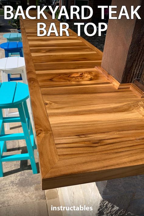 Cedar Bar Top, Outdoor Floating Bar Top, Outside Bar Top Ideas, Outdoor Bartop Ideas, Outdoor Bar Top Ideas Diy, Diy Outdoor Bar Top, Deck Bar Ideas Diy, Outdoor Bar Countertop Ideas, Outdoor Bar Tops