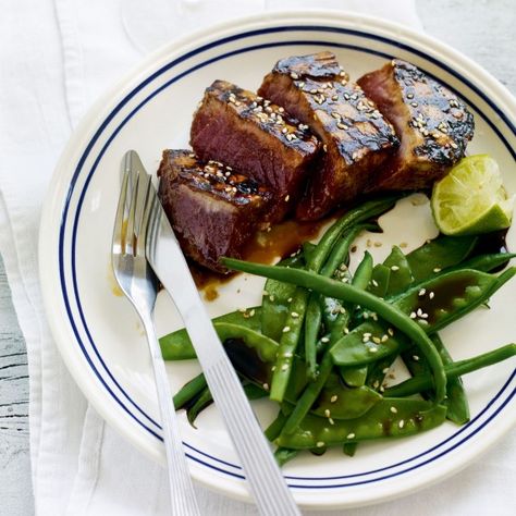 Hoisin tuna recipe - Woman And Home Recipes With Hoisin Sauce, Tuna Dinner Recipes, Tuna Steak Recipe, Tuna Steak Recipes, Tuna Recipe, Tuna Steak, Tuna Steaks, Tuna Recipes, Fish Dinner