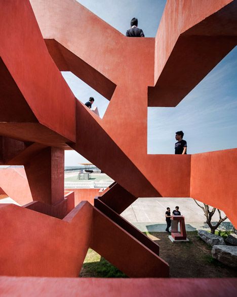 Supermachine Studio adds labyrinthine staircase to Thai park Architecture Art Nouveau, Seaside Park, Stairs Architecture, Architecture Awards, Salou, Brutalism, Staircase Design, Architecture Project, Contemporary Architecture