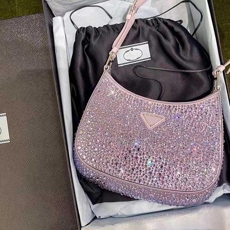 Rare Things, Marvel Dr, Dream Bags, Glitter Bag, Luxury Bags Collection, Bag Prada, Crystal Bags, Girly Bags, Designer Totes