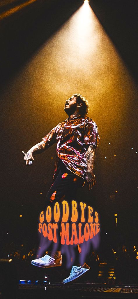 Post Malone - Goodbyes Post Malone Lock Screen, Post Malone Goodbyes, Myself Post Malone, Song Background, Post Malone, Lock Screen, Shirt Ideas, Screen, Quick Saves