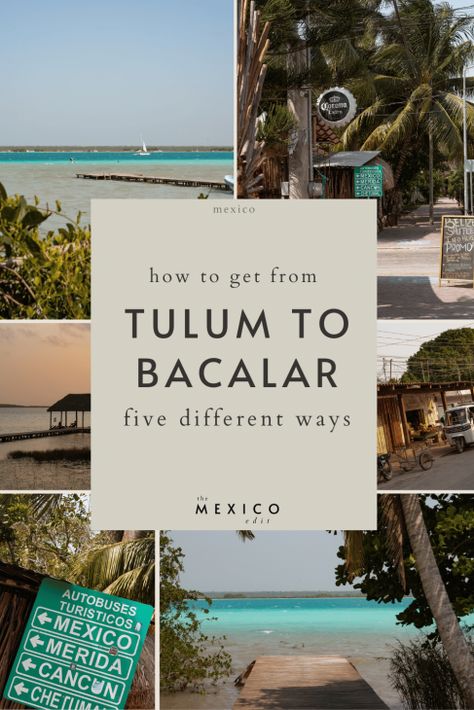 Your complete guide to how to get from Tulum to Bacalar, Mexico. These are th five top ways to travel from private transfer to public bus. bacalar mexico | bacalar mexico photography | bacalar mexico aesthetic | bacalar aesthetic | bacalar travel guide Habitas Tulum, Bacalar Lagoon, Mexico Aesthetic, Mexico Photography, Yucatan Peninsula, Baja California Sur, Tulum Mexico, Quintana Roo, Ways To Travel