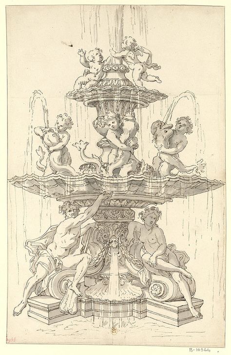 design from the Robert de Cotte architectural collection of 17th c. France Sketchbook Architecture, Architecture Sketchbook, Architecture Drawing Art, Roman Art, Architectural Drawings, Arte Inspo, Art Et Illustration, Architecture Sketch, Versailles