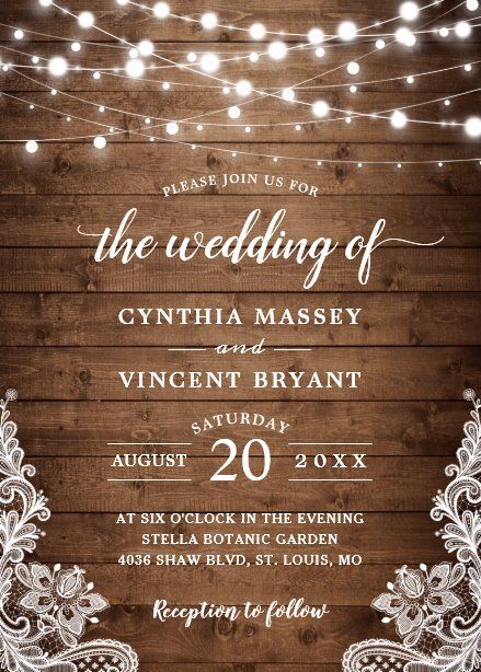 The Knot Wedding Website, Christmas Open House Invitations, Country Style Wedding Invitations, Blank Wedding Invitation Templates, Wedding Invitation Templates Rustic, Wood Wedding Invitations, Twinkle String Lights, Country Barn Weddings, Gold Typography