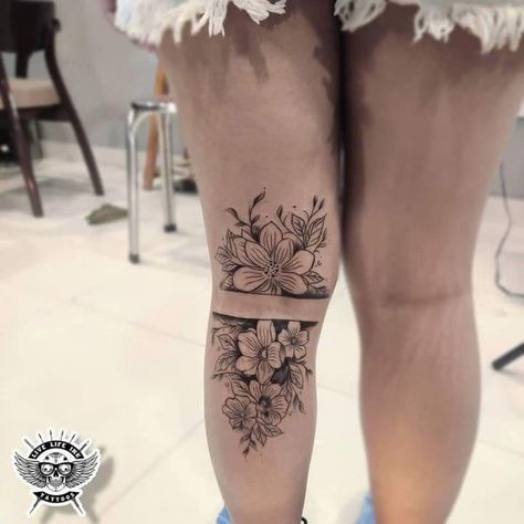 Back Of Shin Tattoo Women, Lower Back Leg Tattoos Women, Floral Calf Tattoos For Women, Side Of Calf Tattoos For Women, Calf Flower Tattoos For Women, Unique Calf Tattoos, Leg Tattoos Women Knee, Half Leg Sleeve Tattoo Calf, Lower Calf Tattoo Women