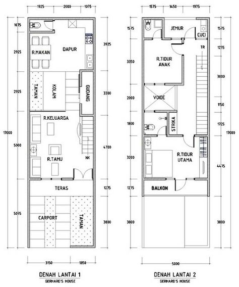 4x15 House Plan, Narrow Houses, Small Apartment Building, Little House Plans, Pool House Plans, Affordable House Plans, Long House, Modern Small House Design, Compact House