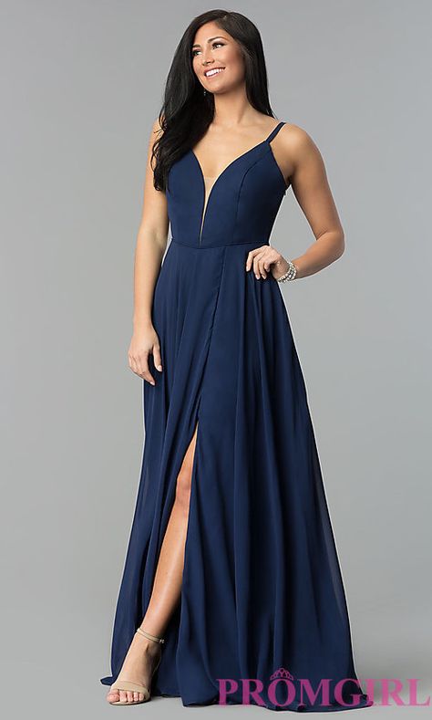 Style: DJ-3564 Front Image Open Back Prom Dress, Navy Blue Bridesmaid, Back Prom Dress, Dresses For Apple Shape, Navy Blue Bridesmaids, Bridesmaid Dresses 2018, Navy Prom Dresses, Madison James, Navy Blue Bridesmaid Dresses