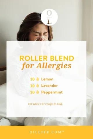 Allergy Essential Oil Blend, Allergy Relief Essential Oils, Essential Oils For Allergies, Oils For Allergies, Essential Oils Allergies, Essential Oil Blends Roller, Seasonal Allergy Symptoms, Essential Oil Roller Bottle Recipes, Essential Oils For Colds