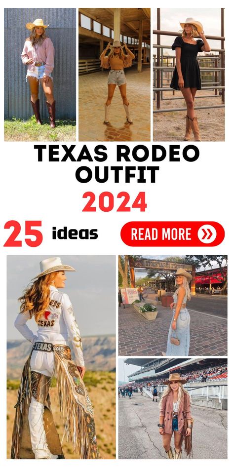 Celebrate the rich heritage of the Texas rodeo with outfits that are as diverse as its audience. Our texas rodeo outfits for black women feature bold, vibrant designs that command attention, while our classy and chic selections offer a more understated elegance. From winter warmth to summer cool, find your perfect rodeo ensemble that speaks to your unique style. Outfits For Rodeo Women, Western Wear Women's Outfits, Elevated Cowgirl Outfit, Spring Rodeo Outfit, Summer Outfits With Cowboy Boots, What To Wear To A Rodeo Summer, Womens Rodeo Outfits, Summer Rodeo Outfits For Women, Rodeo Attire Women Outfits