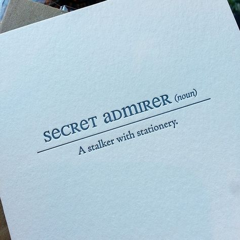 secret admirer: a stalker with stationery Stalker Aesthetic Quotes, Secret Admirer Quotes For Him, Stalker Astethic, Obsessed Stalker Aesthetic Dark, Stalker Prompts, Secret Admirer Aesthetic, Stalker Core, Stalker Boyfriend, Samara Core