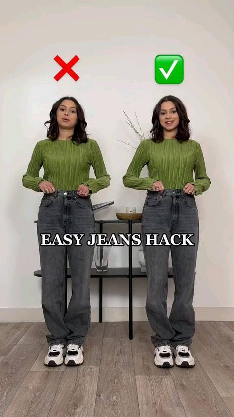 Loose Jeans Outfit, Photos Of Men, Big Jeans, Hairstyles Bubble, Diy Clothes Hacks, Look Grunge, Diy Fashion Scarf, Shirt Hacks, Braids Volleyball