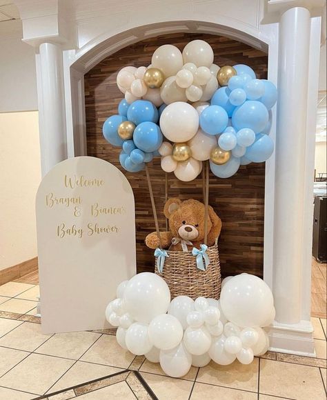 Baby Shower Teddy Bear, Teddy Bear Baby Shower Theme, Kid Birthday Party, Boy Baby Shower Centerpieces, Classy Baby Shower, Bear Baby Shower Theme, Idee Babyshower, Baby Shower Theme Decorations, Baby Shower Deco