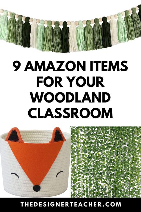 Woodland Birthday Board Classroom, Nature Themed Kindergarten Classroom, Woodland Library Theme, Classroom Decor Forest Theme, Woods Themed Classroom, Forest Animals Classroom Theme, Forest Preschool Theme Classroom Decor, Forest Inspired Classroom, Woodland Theme Preschool Classroom