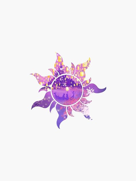 "Tangled Lantern Sun" Sticker for Sale by BellasDesigns2 Tangled Lantern Tattoo, Tangled Stickers, Fav Princess, Rapunzel Sun, Tangled Sun, Tangled Flower, Tangled Lanterns, Lantern Tattoo, Sun Sticker