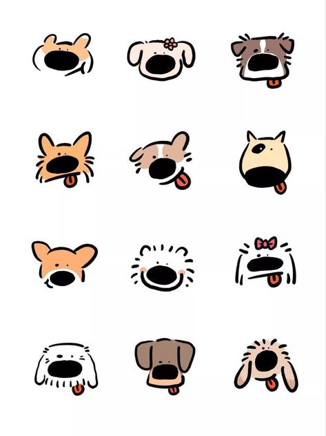 Dog Doodles Easy, Draw Dogs Easy, Silly Dog Doodle, Cute Animals Doodles, Fun Easy Doodles, Nail Designs Dog, Cute Dog Drawing Easy, Simple Dog Drawing, Dog Cartoon Drawing