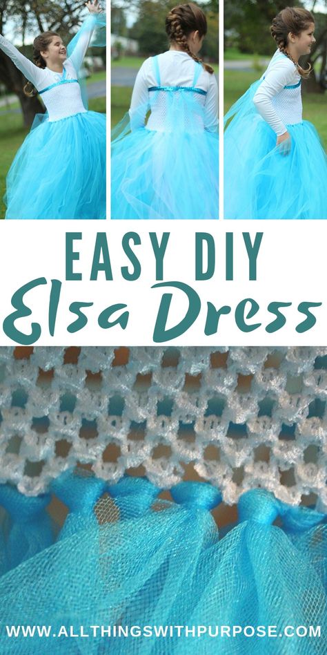 Diy Elsa Dress, Princess Dress Tutorials, Diy Disney Princess Costume, Tulle Dress Diy, Princess Dress Diy, Princess Dress Pattern, Elsa Tutu Dress, Diy Princess Costume, Disney Princess Diy