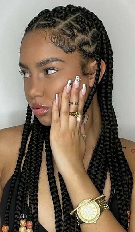 Funali Braids, Afro Braids, Braids Hairstyles Pictures, Braided Cornrow Hairstyles, Cute Box Braids Hairstyles, Quick Braided Hairstyles, Protective Hairstyles Braids, Pretty Braided Hairstyles, Hairdos For Curly Hair