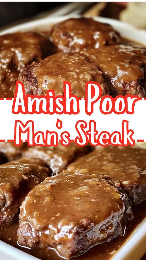 Amish Poor Man's Steak Mashed Potatoes And Hamburger Recipe, Amish Poor Man's Steak, Amish Poor Mans Steak Ground Beef, Ground Beef Receipts, Amish Poor Man’s Steak, Poor Man's Steak Recipe, Poor Man’s Steak, Poor Mans Steak Ground Beef, Amish Hamburger Steak Bake