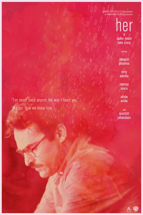 Her #Movie #Poster #MoviePoster Spike Jonze, Septième Art, Tv Series Online, Alternative Movie Posters, Falling In Love With Him, She Movie, Film Posters, Operating System, Movie Art