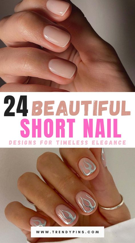 Best Simple Short Nail Ideas And Designs Minimalist Short Nail Design, Elegant Short Nail Designs, Natural Nail Length, Simple Short Nail Ideas, Simple Short Nail Designs, Gel Manicure Designs, Short Natural Nails, Short Nail Ideas, Gel Polish Nail Designs