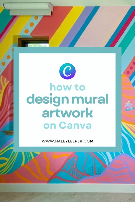 Mural For Stairway Wall, Garage Mural Wall Art, Mural Wall Art Interiors Diy, Art Studio Mural Ideas, Easy Mural Ideas Diy Floral, Retro Wall Mural Diy, Basement Mural Ideas, How To Paint A Mural, Art Room Mural