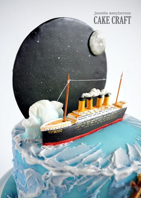 Titanic cake - cake by Janette MacPherson Cake Craft - CakesDecor Titanic Iceberg, Titanic Cake, Boat Cake, Sea Cakes, Cake Craft, The Titanic, 10th Birthday Parties, Novelty Cakes, Birthday Cake Kids