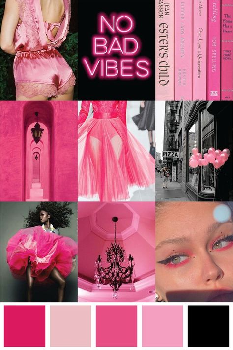 Black Pink Fashion, Branding Mood Board Inspiration, Brand Colors Inspiration, Brand Palette, Mood Board Template, Nail Logo, Color Palette Pink, Branding Mood Board, Fashion Mood Board