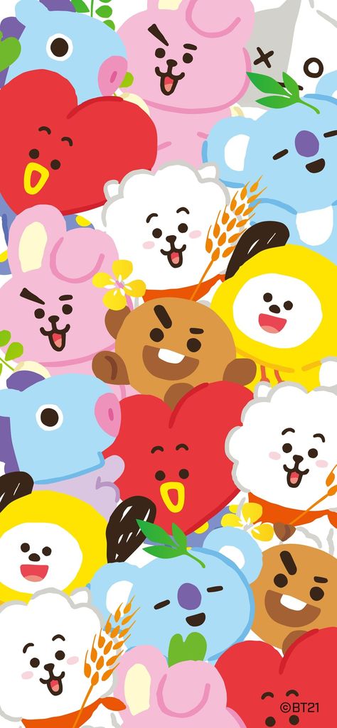 Bt21 Wallpaper, Bts Christmas, Iphone Wallpaper Vsco, Bts Wallpaper Lyrics, Cool Wallpapers Art, Bts Aesthetic Pictures, Bts Drawings, Bts Chibi, I Love Bts