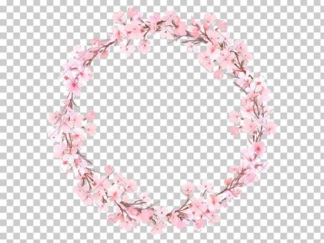 Cherry Blossom Png, Painting Wreath, Blossom Drawing, Photography Png, Cherry Blossom Drawing, Cherry Blossom Ring, Drawing Floral, Blossom Branch, Wreath Flower