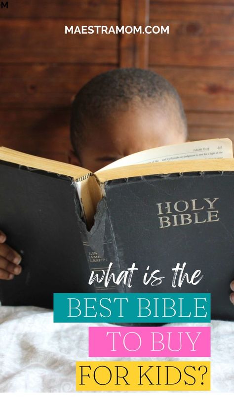 Wondering about what version of the Bible is the most readable for kids? We think the best Bible for kids is the... Learn The Bible, Raising Godly Children, Catholic Bible, Kids Bible, Bible Translations, Bible Versions, Bible Activities, Bible For Kids, Grandchildren